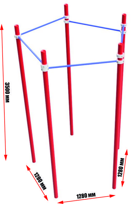 Турник пятиугольный  Pioner A16396