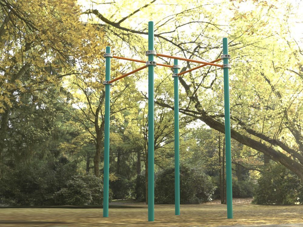 Комплекс турников квадратный для Воркаут Pioner A17248