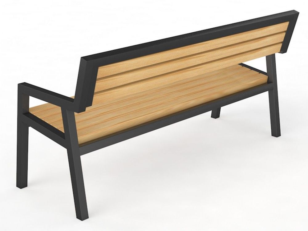 Уличная скамейка со спинкой, l2,5 м Pioner A10957