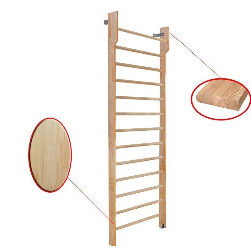 Стенка шведская 2800х1000 с турником (щит.сосна)  Pioner A15772