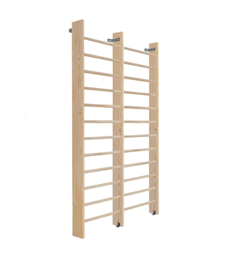 Стенка шведская 2-х секционная 260х160 см, боковина 14 см (массив.сосна) Pioner A15866