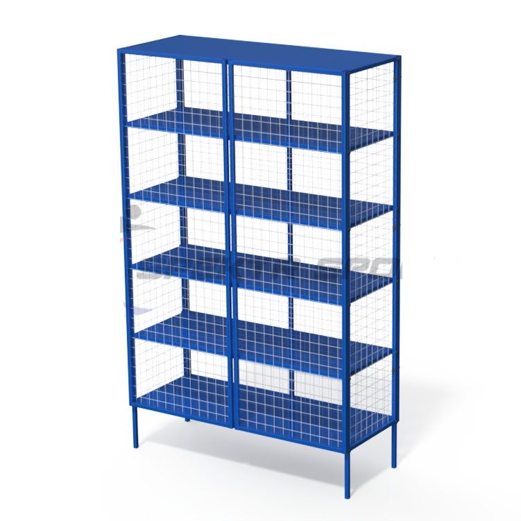 Стеллаж для хранения инвентаря  закрытый 1250х500х2000 (разборный) Pioner A17208