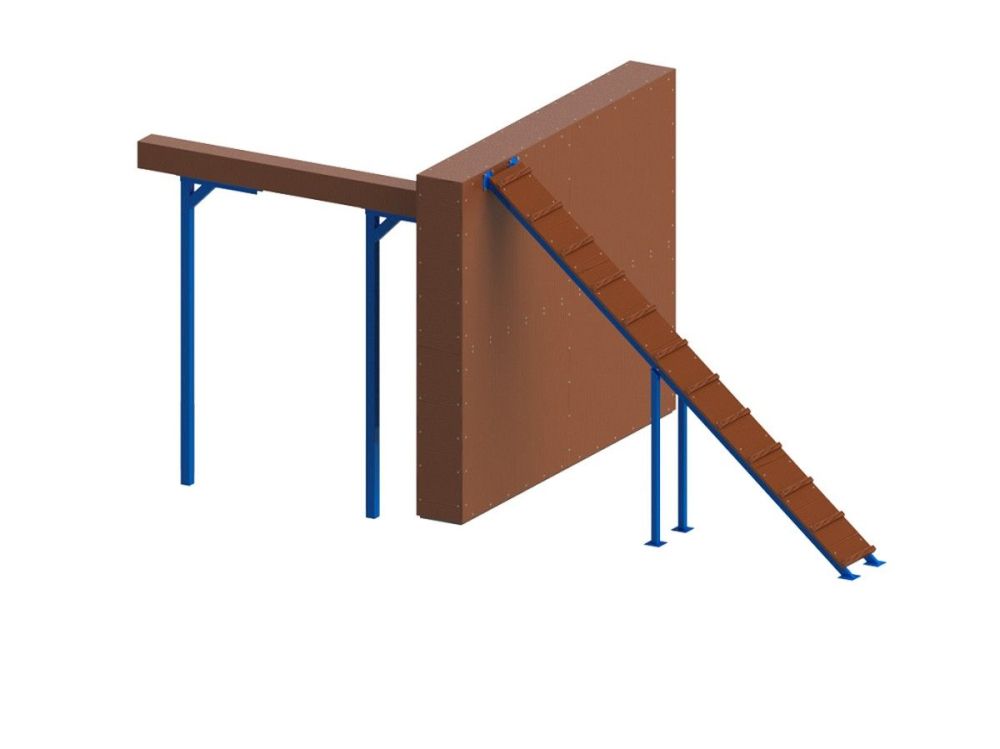 Элемент полосы препятствий Забор с наклонной доской  Pioner A16684