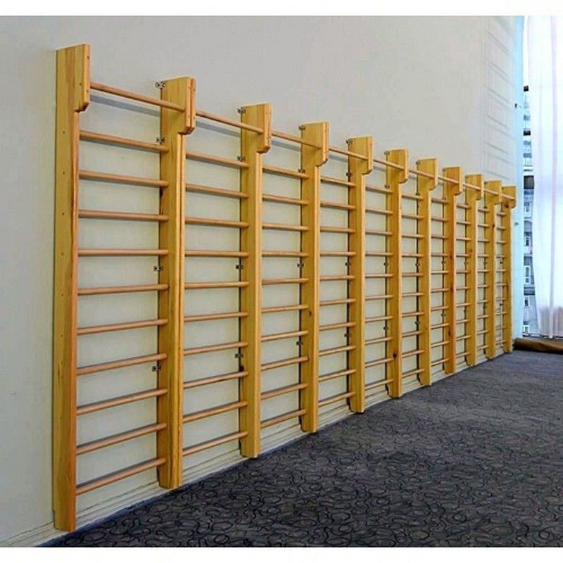 Стенка шведская 280х100см, с верхней выступающей перекладиной (с турником)  Pioner A15719