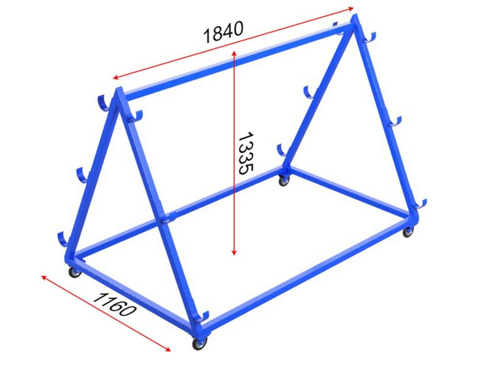 Тележка для хранения и перевозки волейбольных стоек  Pioner A13816