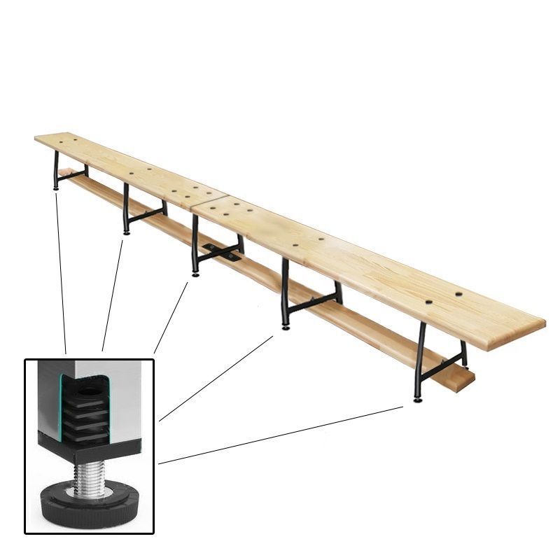 Скамейка гимнастическая 350см щит.сосна, ножки метал. с РО  Pioner A12786