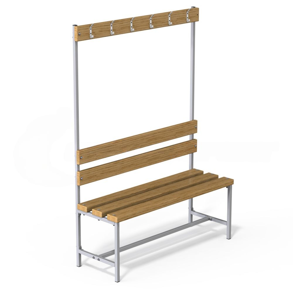 Скамейка с вешалкой для раздевалок, 120 см  разборная Pioner A17217