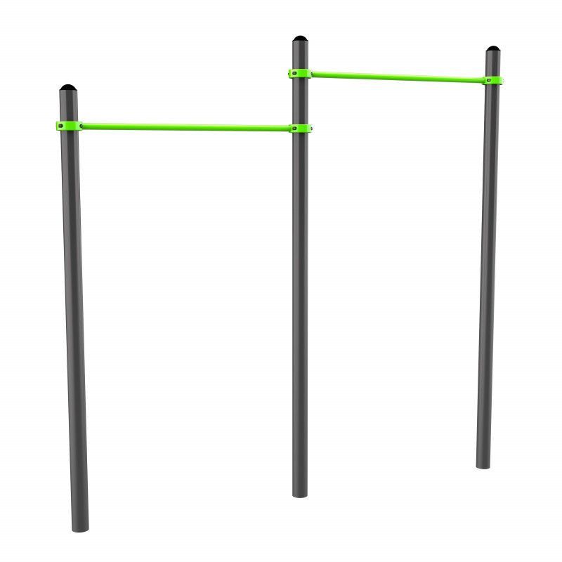 Воркаут Перекладины разноуровневые для подтягивания из виса на высокой перекладине  Pioner A17514