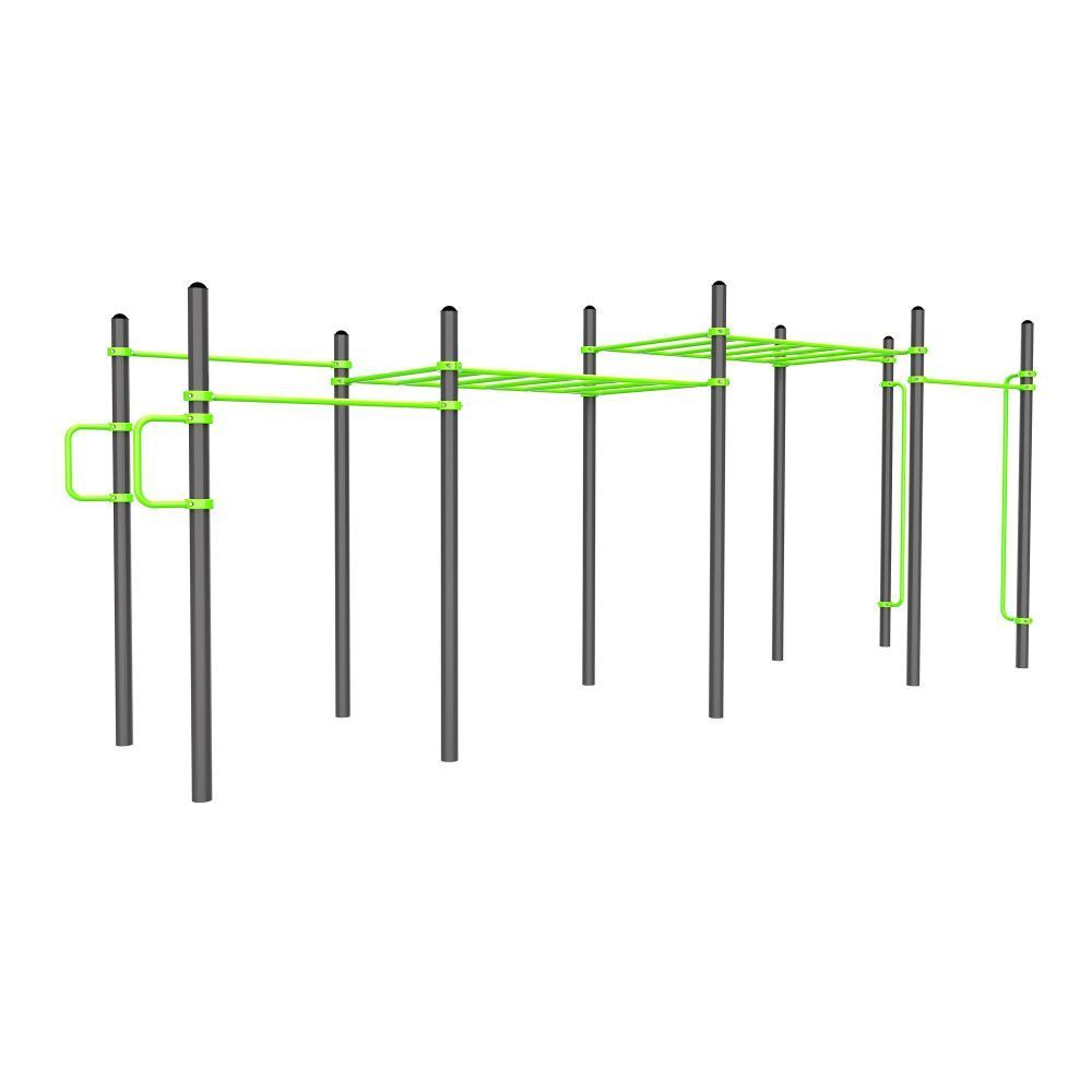 Воркаут (поручни, 2 турника, рукоход клас. 2 ур., 2 перекладины, перекладины верт.)  Pioner A17443