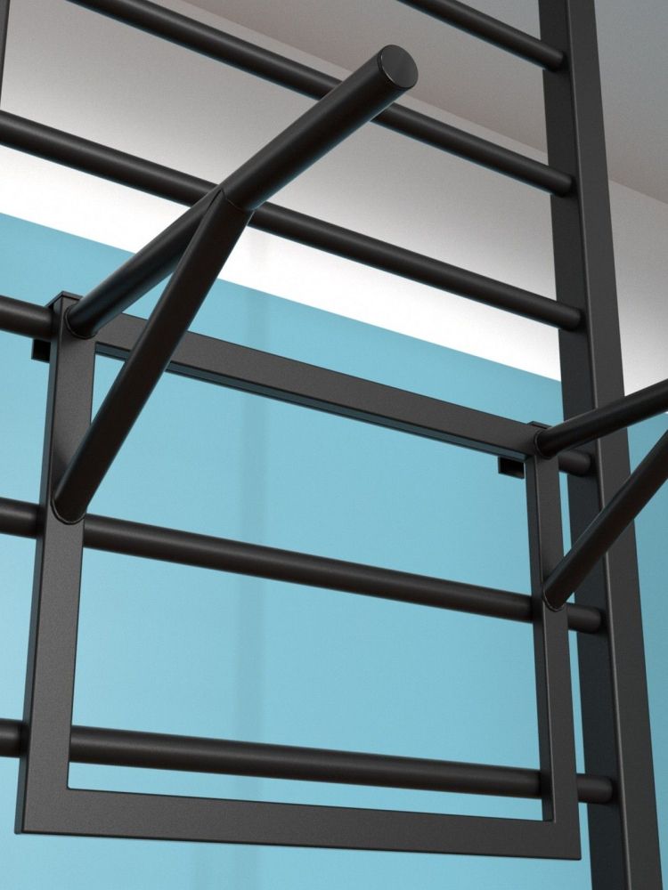 Шведская стенка враспор с регулировкой высоты и брусьями Pioner A16208