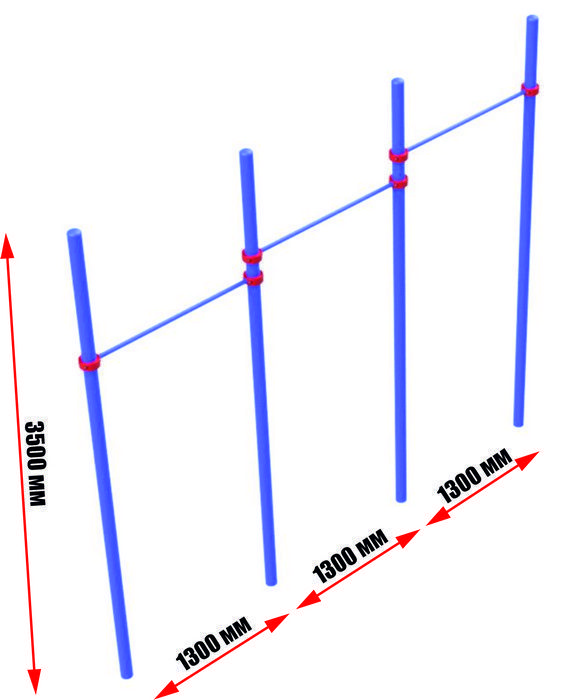 Турник трехуровневый  Pioner A16425