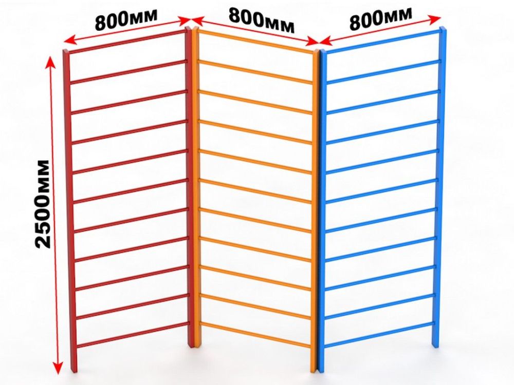 Шведская стенка уличная трехсекционная длина 240 см Pioner A16405