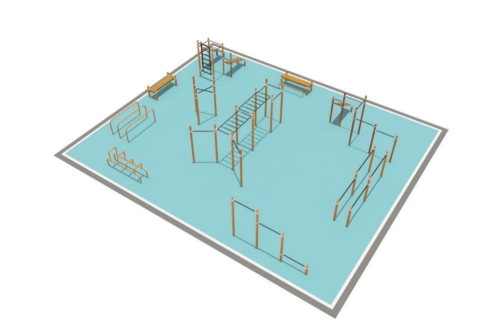 Районная площадка для Воркаут и WRK Pioner A16539