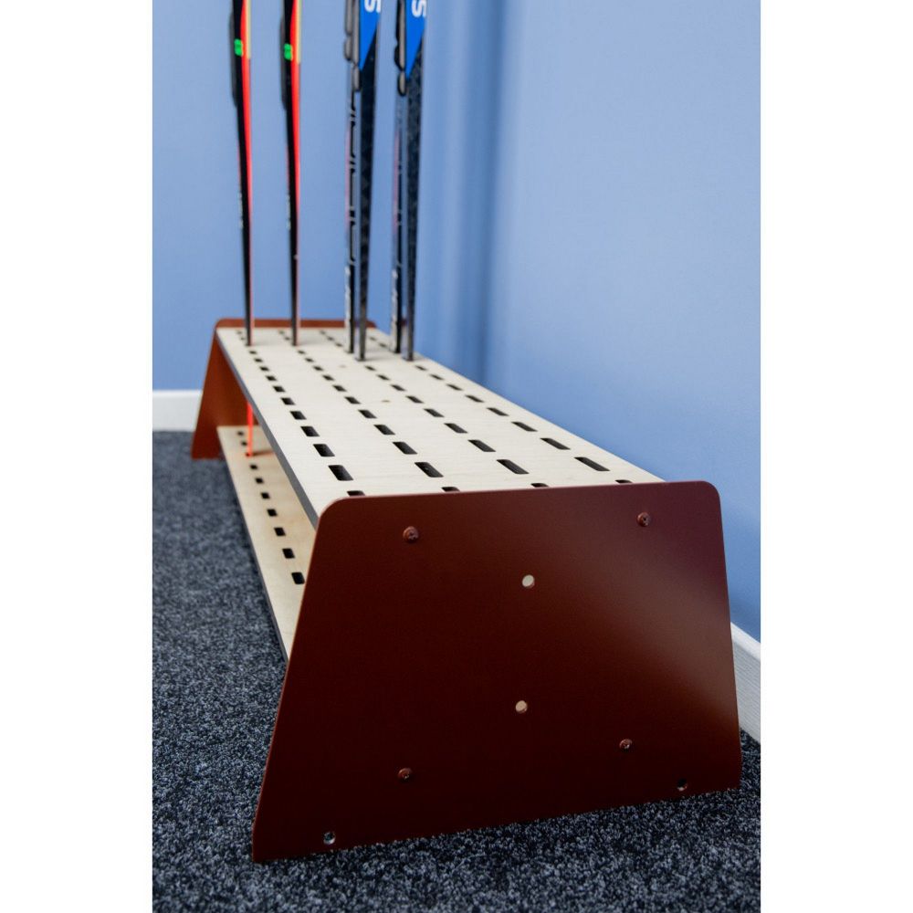 Фанерная тумба для беговых лыж, двухрядная 27х122,5х40см  FL-28