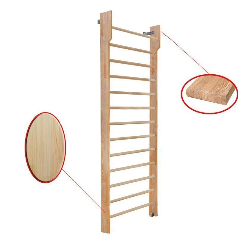 Стенка гимнастическая 2800х1000 с турником (щит.сосна)  Pioner A15775