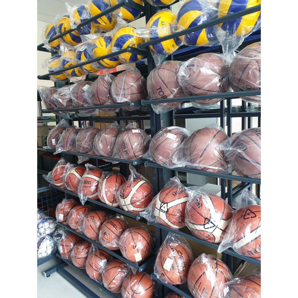 Стеллаж Премиум для мячей, односторонний 219х125х45см  MP-28