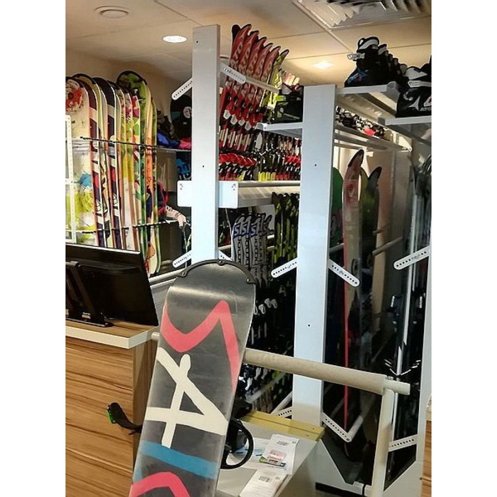 Стеллаж Премиум для детских горных лыж, двухсторонний 219х243х67см  GLDP-76