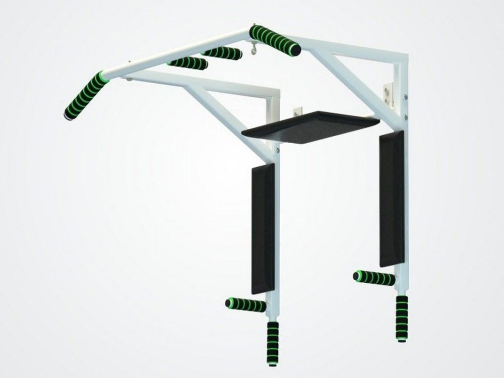 Турник-брусья-пресс настенный белый Pioner A17159