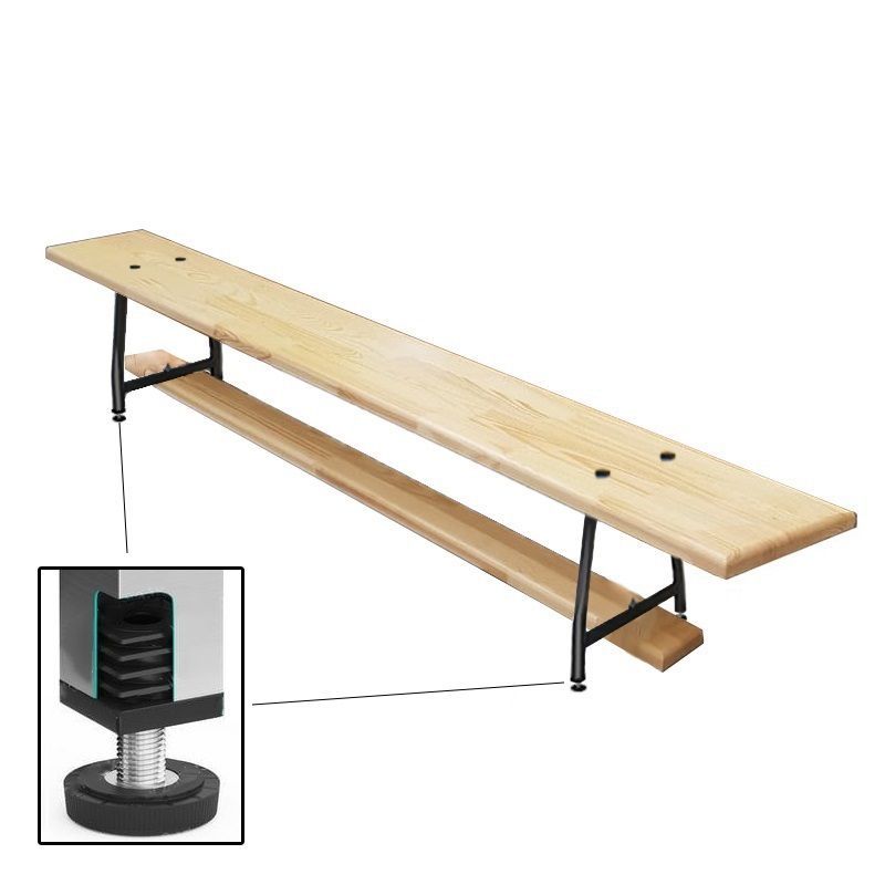 Скамейка гимнастическая 200см щит.сосна, ножки метал. с РО  Pioner A12734