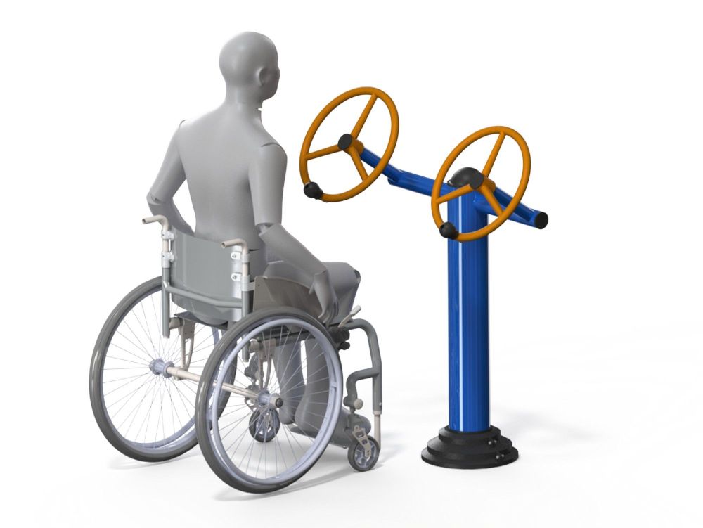 Уличный тренажер для людей с ОВЗ Рули Pioner A11831