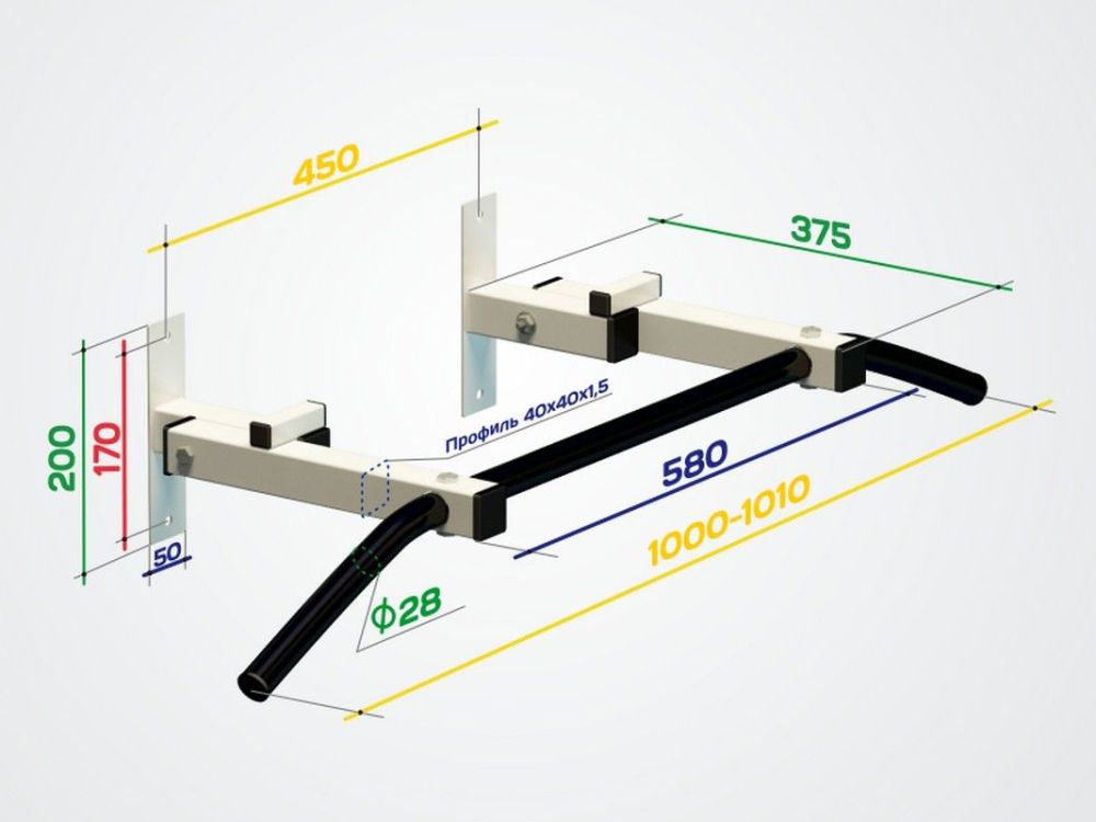 Турник настенный складной   Pioner A16446