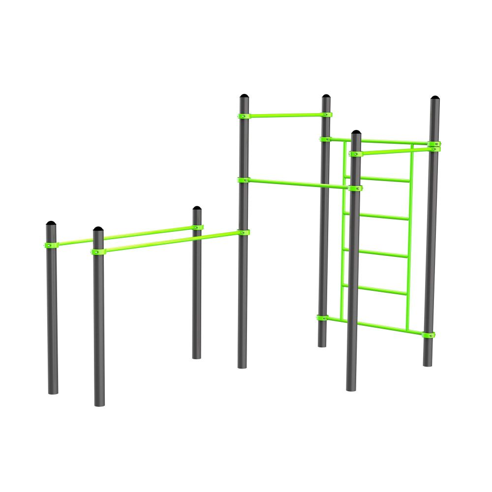 Воркаут (брусья, 3 перекладины, шведская стенка)  Pioner A17550
