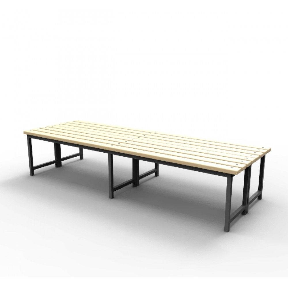 Лавка для раздевалок двойная (пластик 20 мм) 150x67х40,5см  LD 150/73/40