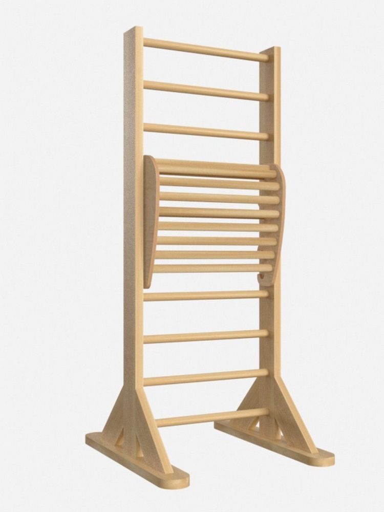 Шведская стенка напольная деревянная с тренажером  Pioner A16218