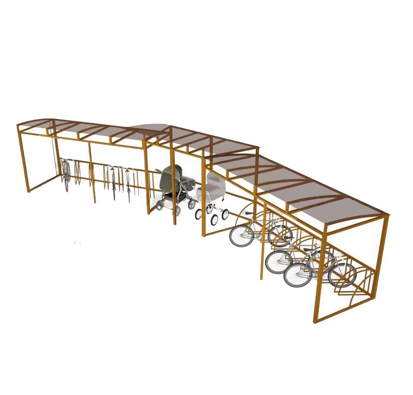 Велопарковка крытая Pioner A10139