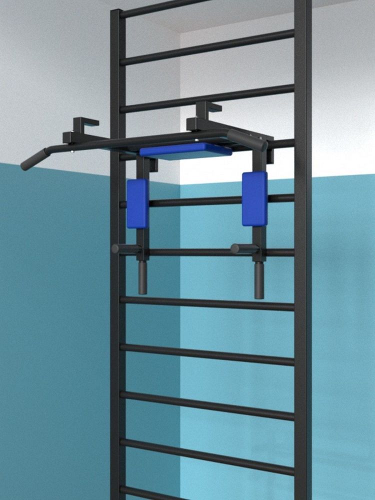 Шведская стенка напольная цельносварная с брусьями 3 в 1 Pioner A16192