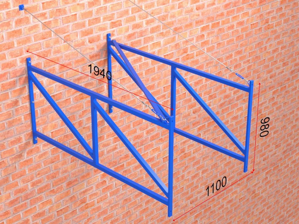 Ферма под игровой щит большая, вынос 3500 мм  Pioner A13298