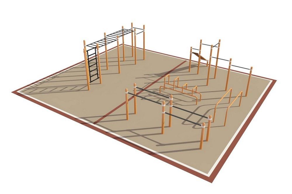 Площадка уличная для воркаут Дворовая   Pioner A16691