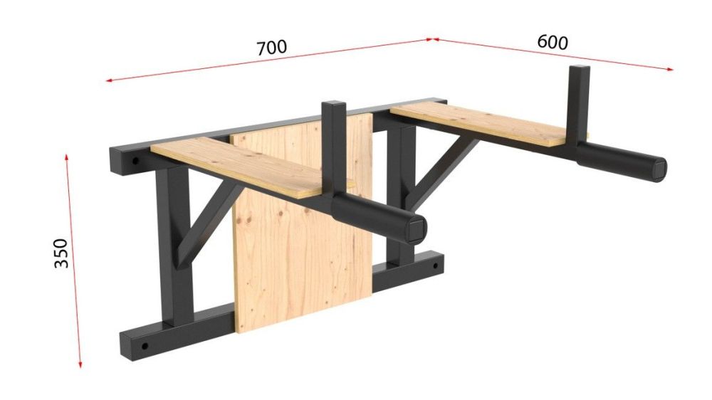 Брусья-пресс для крепления на стену  Pioner A16253