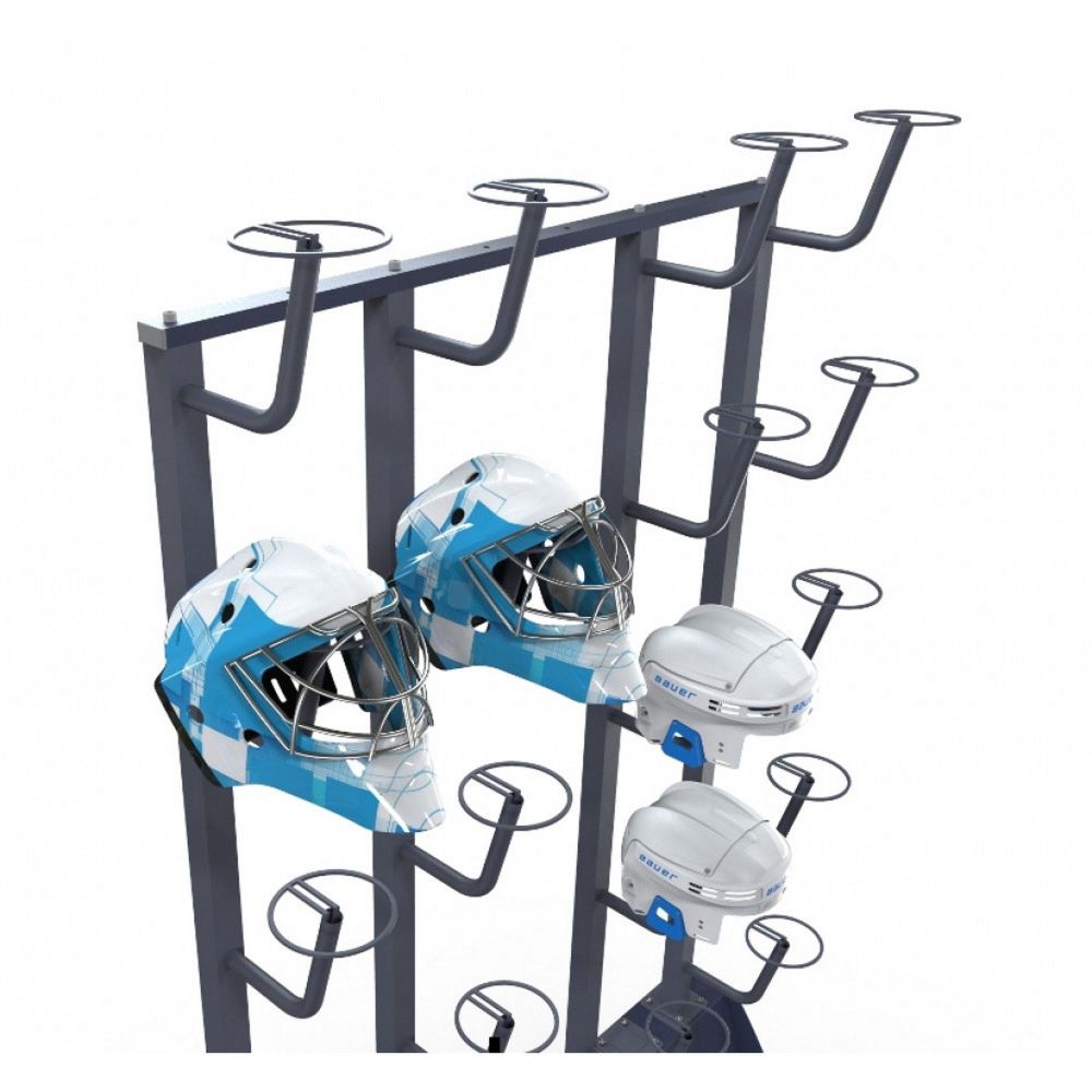 Сушильный стеллаж СЛ1-Стандарт для шлемов, односторонний 202х125х38см  SLH-20