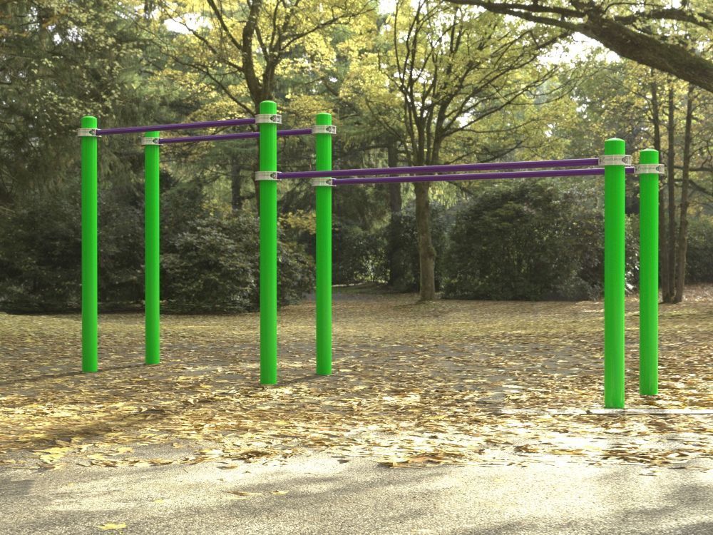 Брусья двойные разновысотные Воркаут Pioner A17289