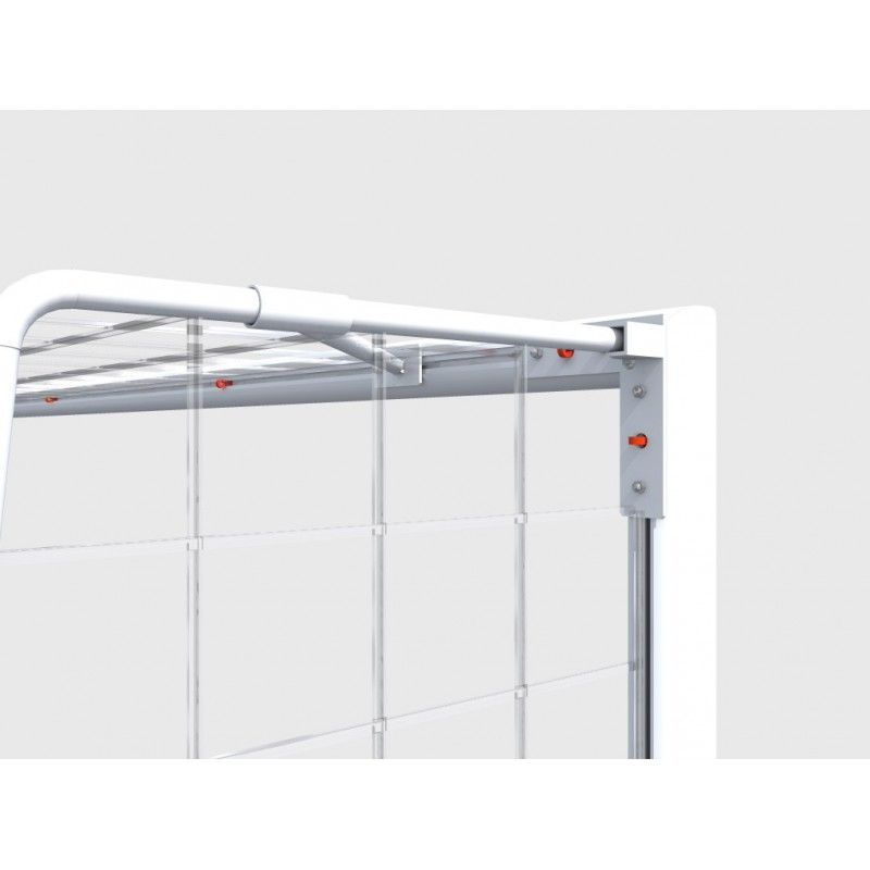 Ворота футбольные 5,60х2,35 м для игры в любительский футбол, алюминиевые, стационарные под свободно подвешиваемую сетку Pioner A14505