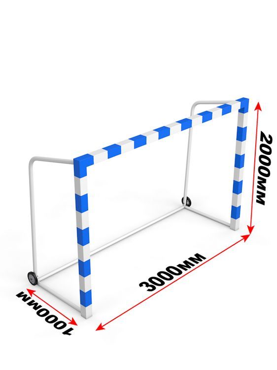Ворота минифутбольные передвижные с противовесом  300x200см шт Pioner A13837