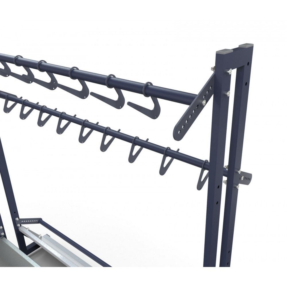 Стойка Стандарт для горных лыж, двухсторонняя с вешалкой 160х215х50см  CGLVED-32