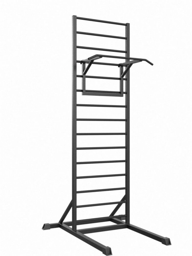 Шведская стенка напольная цельносварная с турником Pioner A16190