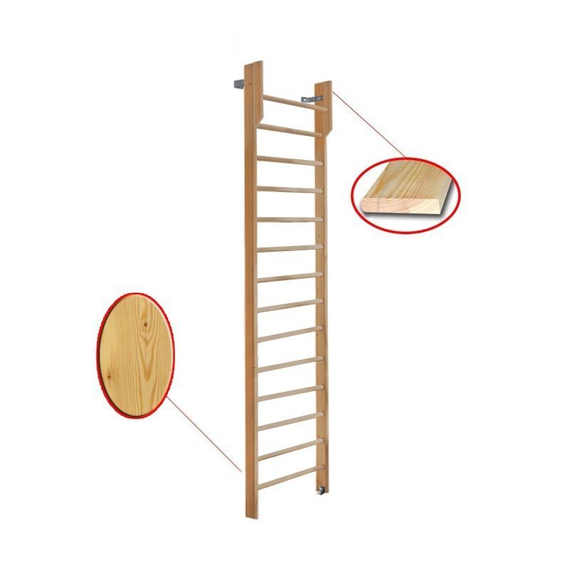 Стенка шведская 3000х800 с турником (массив.сосна)  Pioner A15783