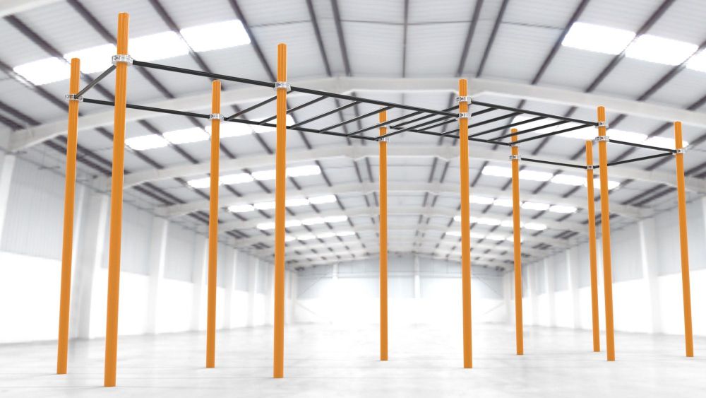 Комплекс Воркаут с рукоходом двухуровневым и 6 турниками  Pioner A16705