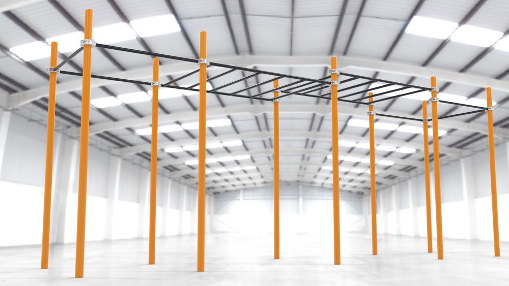 Комплекс Воркаут с рукоходом двухуровневым и 6 турниками Pioner A16705