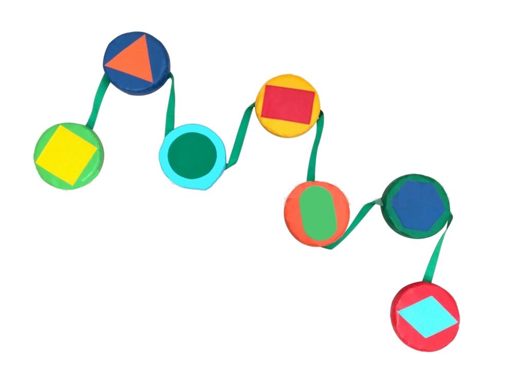 Змейка-шагайка 7 таблеток d20см, с геометрическими фигурами  Pioner A11508