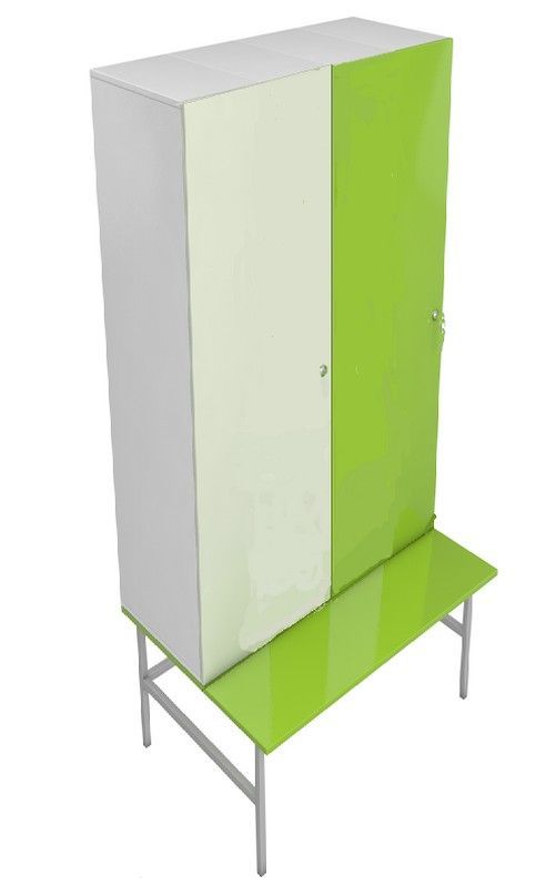 Шкаф-скамейка для раздевалок ЛДСП  Pioner A17234