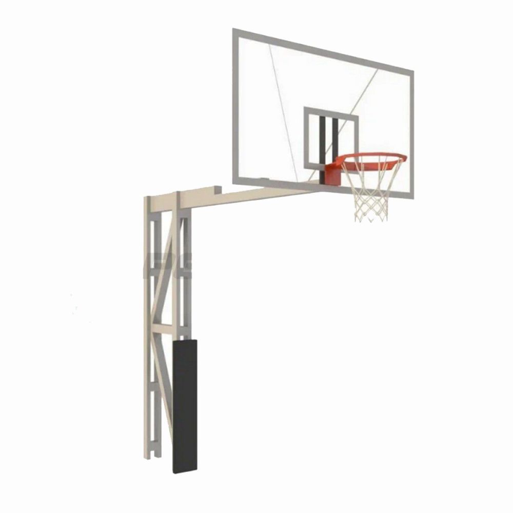 Стойка баскетбольная уличная с защитой, щитом из оргстекла, аморт. кольцом и сеткой, вынос 325 см  Pioner A13913
