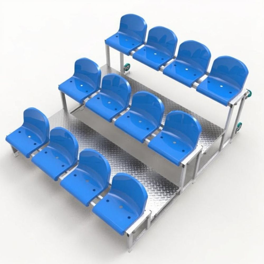 Трибуна трехрядная мобильная (на 12 мест)