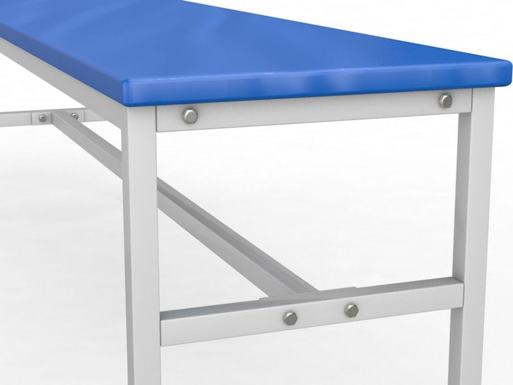 Скамейка для раздевалки без спинки, мягкая, 50см Pioner A16372