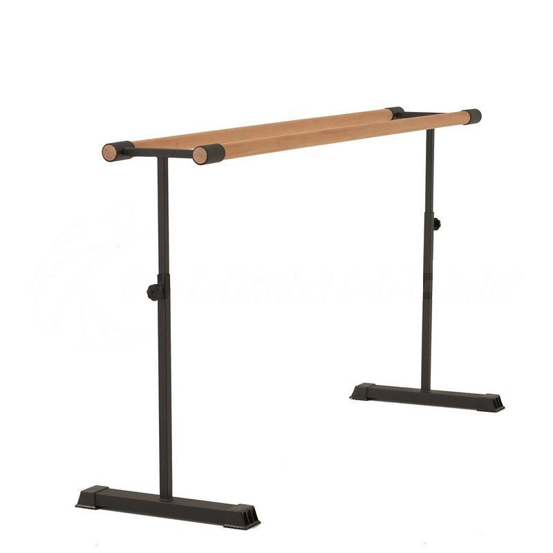 Переносной хореографический станок регулируемый  Дубль Опоры - нерж. сталь, Поручни - дуб Pioner A14224