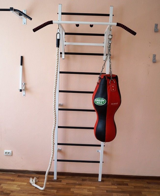 Турник навесной на гимнастическую стенку, черный Pioner A12179