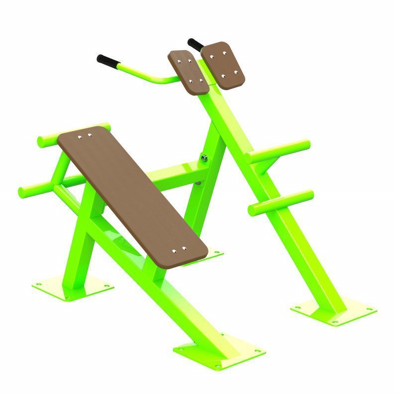 Уличный тренажер Скамья для пресса + гиперэкстензия  Pioner A17735